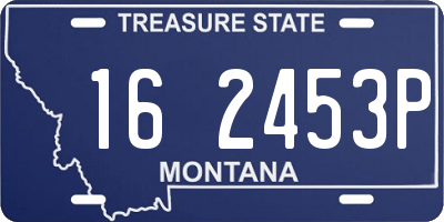 MT license plate 162453P
