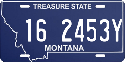 MT license plate 162453Y