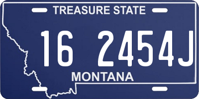 MT license plate 162454J