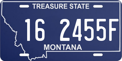 MT license plate 162455F