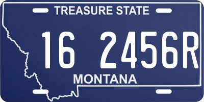 MT license plate 162456R