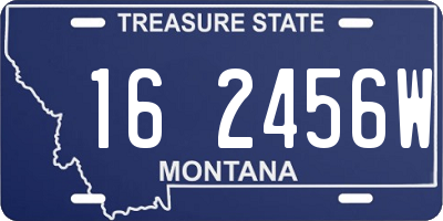MT license plate 162456W