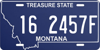 MT license plate 162457F