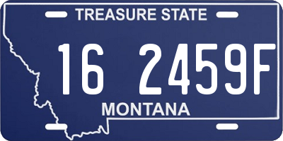 MT license plate 162459F