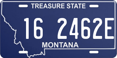 MT license plate 162462E