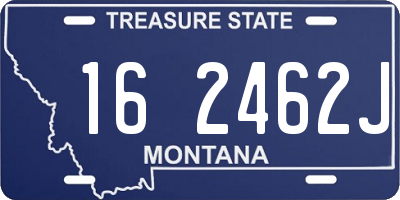 MT license plate 162462J