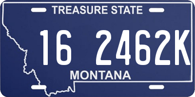 MT license plate 162462K