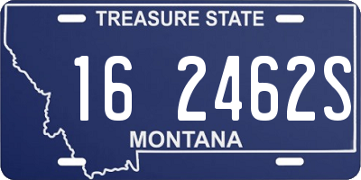 MT license plate 162462S