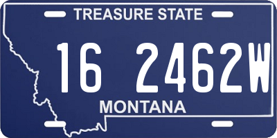 MT license plate 162462W