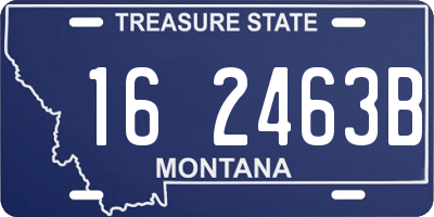 MT license plate 162463B