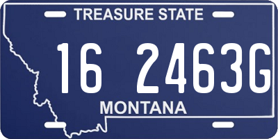 MT license plate 162463G