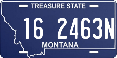 MT license plate 162463N