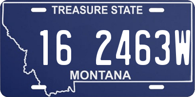 MT license plate 162463W
