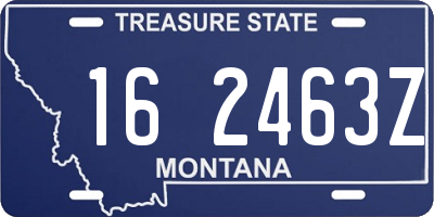 MT license plate 162463Z