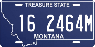 MT license plate 162464M