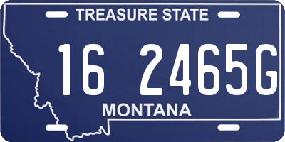 MT license plate 162465G