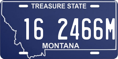 MT license plate 162466M