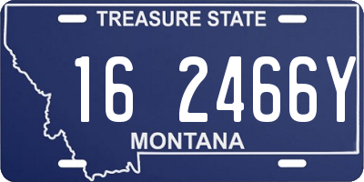 MT license plate 162466Y