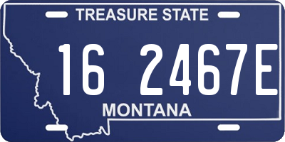 MT license plate 162467E