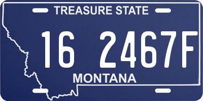 MT license plate 162467F