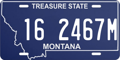 MT license plate 162467M