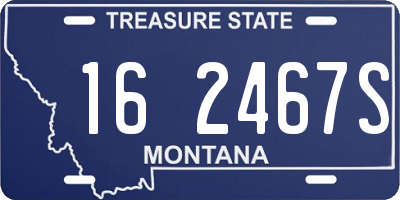 MT license plate 162467S