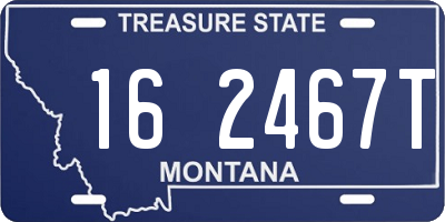 MT license plate 162467T