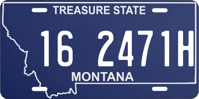MT license plate 162471H