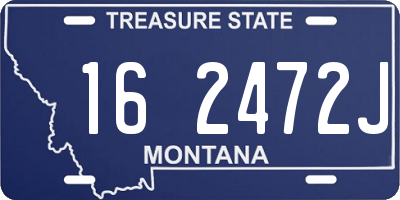 MT license plate 162472J