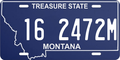 MT license plate 162472M