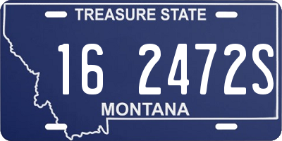 MT license plate 162472S