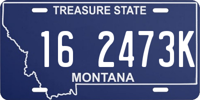 MT license plate 162473K