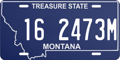 MT license plate 162473M