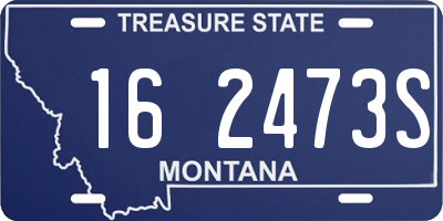MT license plate 162473S