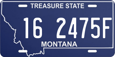 MT license plate 162475F