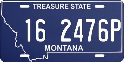 MT license plate 162476P