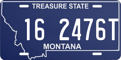 MT license plate 162476T
