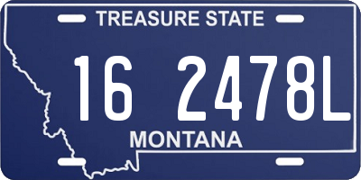 MT license plate 162478L
