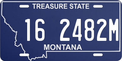 MT license plate 162482M