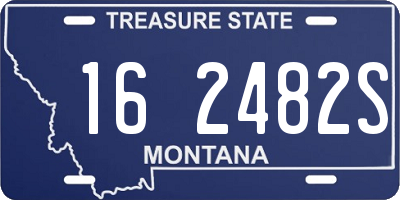 MT license plate 162482S