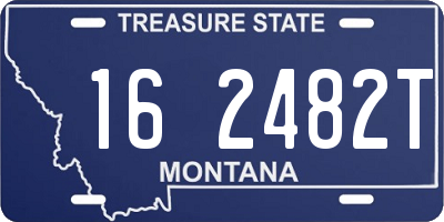 MT license plate 162482T