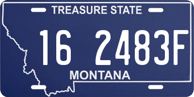 MT license plate 162483F