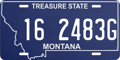 MT license plate 162483G