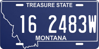 MT license plate 162483W