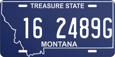 MT license plate 162489G