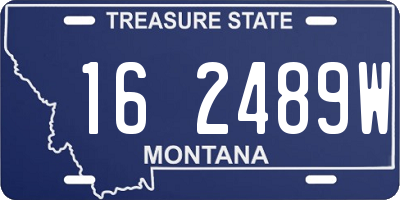 MT license plate 162489W