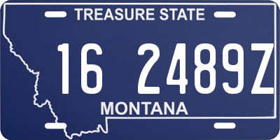 MT license plate 162489Z