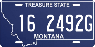 MT license plate 162492G