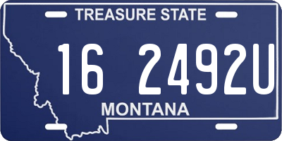 MT license plate 162492U