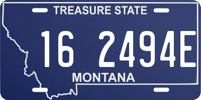 MT license plate 162494E